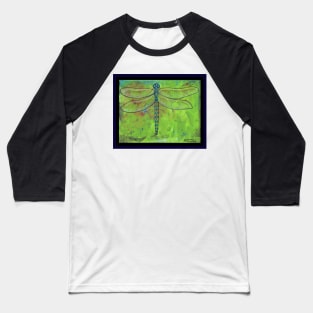 Dragonfly Insect Bug Green Wildlife Nature Animal Creature Beast Being Bugs Dragonflies Fly Flies Wings Winged Baseball T-Shirt
